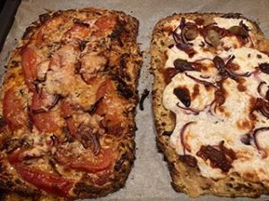 Pizzaslice – zucchini/mandel botten
